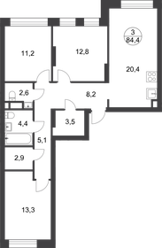80 м², 3-комнатная квартира 25 000 000 ₽ - изображение 81
