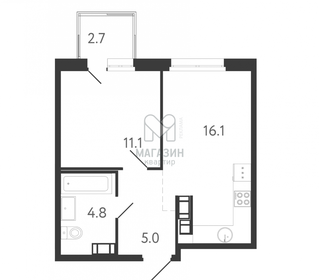 Квартира 37,8 м², 1-комнатная - изображение 1