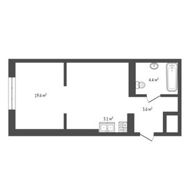 Квартира 30,7 м², студия - изображение 1