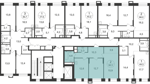 66,3 м², 2-комнатная квартира 13 800 000 ₽ - изображение 35