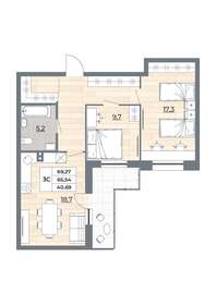 76,8 м², 3-комнатная квартира 10 950 000 ₽ - изображение 41