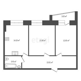 Квартира 64,1 м², 2-комнатная - изображение 3