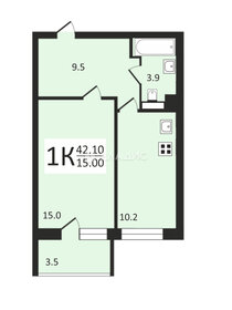 40,8 м², 1-комнатная квартира 7 441 920 ₽ - изображение 11