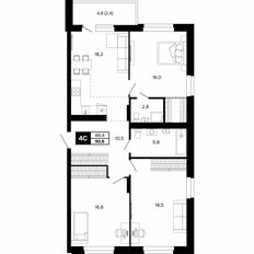 Квартира 90,8 м², 4-комнатная - изображение 2