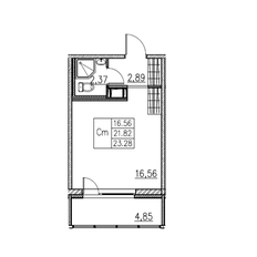 Квартира 23,3 м², студия - изображение 1