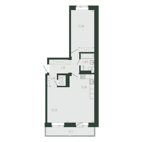 Квартира 67,2 м², 2-комнатная - изображение 1