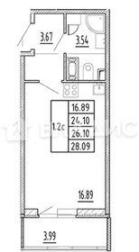 Квартира 28,1 м², студия - изображение 1