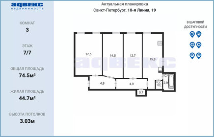 35,5 м², 1-комнатная квартира 85 000 ₽ в месяц - изображение 100