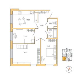 80 м², 3-комнатная квартира 15 014 000 ₽ - изображение 55
