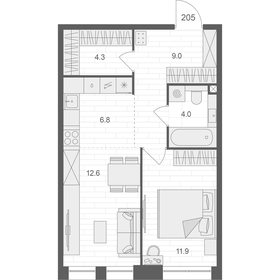 46,2 м², 1-комнатная квартира 22 918 324 ₽ - изображение 16