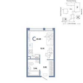 20,4 м², апартаменты-студия 3 110 000 ₽ - изображение 96