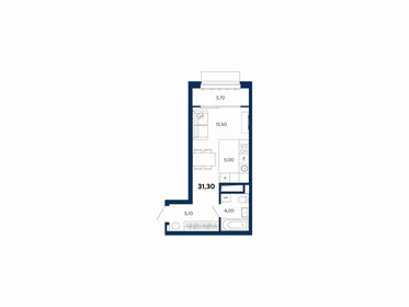 Квартира 31,3 м², студия - изображение 1