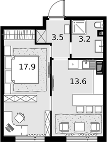 Квартира 38,2 м², 1-комнатная - изображение 1