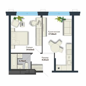 43 м², 1-комнатная квартира 6 300 000 ₽ - изображение 96