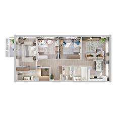 Квартира 86,7 м², 3-комнатная - изображение 2