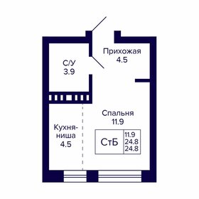 25,3 м², квартира-студия 3 542 000 ₽ - изображение 62