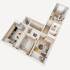 Квартира 80,7 м², 3-комнатная - изображение 3