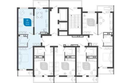 56,2 м², 2-комнатная квартира 11 876 300 ₽ - изображение 65