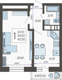 74,2 м², 1-комнатная квартира 6 700 000 ₽ - изображение 11