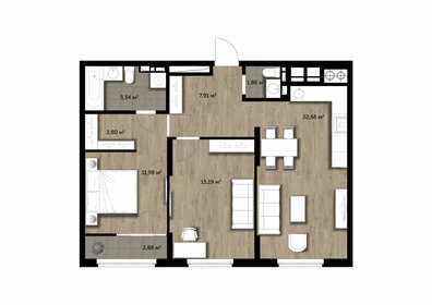 103,1 м², 2-комнатная квартира 10 900 000 ₽ - изображение 80
