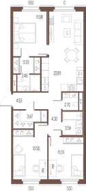 110 м², 3-комнатная квартира 28 660 000 ₽ - изображение 93