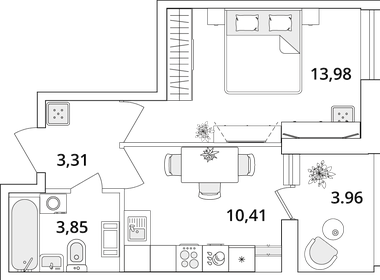 34 м², 1-комнатная квартира 9 500 000 ₽ - изображение 67