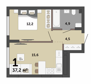 43,4 м², 1-комнатная квартира 5 914 673 ₽ - изображение 25