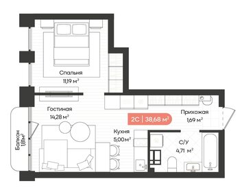 57 м², 2-комнатная квартира 6 350 000 ₽ - изображение 98