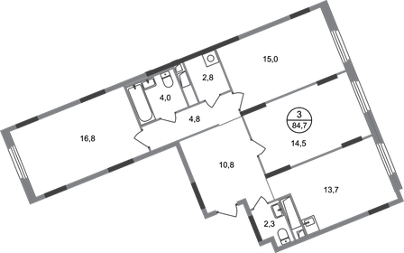 89,5 м², 3-комнатная квартира 19 746 308 ₽ - изображение 43