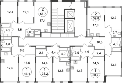 41,8 м², 1-комнатные апартаменты 8 650 000 ₽ - изображение 67