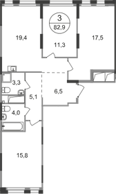 85,4 м², 3-комнатная квартира 19 167 066 ₽ - изображение 78