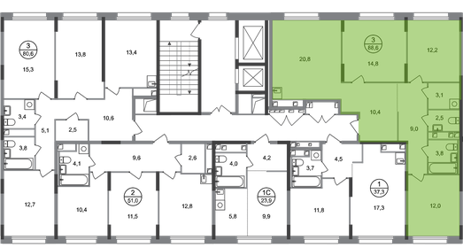 89,5 м², 3-комнатная квартира 19 746 308 ₽ - изображение 17