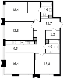106,4 м², 4-комнатные апартаменты 49 804 620 ₽ - изображение 90