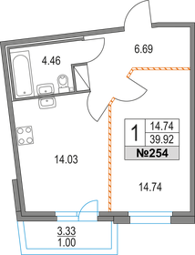 28,9 м², 1-комнатная квартира 6 650 000 ₽ - изображение 90