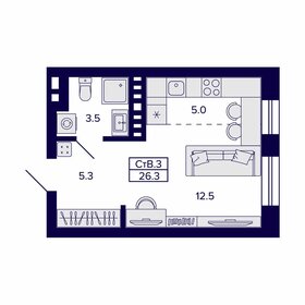 28,2 м², квартира-студия 3 400 000 ₽ - изображение 44