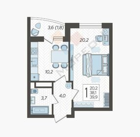 40,5 м², 1-комнатная квартира 6 500 000 ₽ - изображение 73