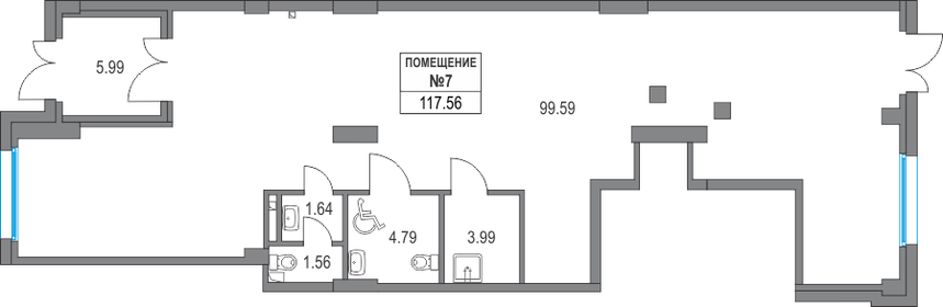 117,6 м², помещение свободного назначения - изображение 4