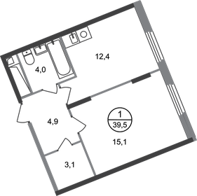 35 м², 1-комнатная квартира 10 500 000 ₽ - изображение 59