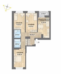 Квартира 85,1 м², 3-комнатная - изображение 1