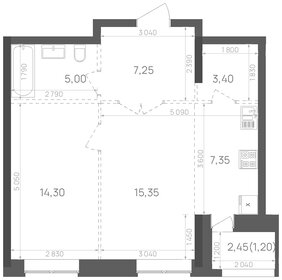 54,2 м², 1-комнатная квартира 12 742 309 ₽ - изображение 25