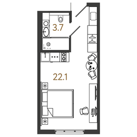 25,8 м², апартаменты-студия 9 450 000 ₽ - изображение 32