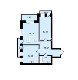 Квартира 71,4 м², 2-комнатная - изображение 1