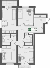 94 м², 3-комнатная квартира 9 670 000 ₽ - изображение 13
