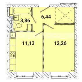 Квартира 33,7 м², 1-комнатная - изображение 1