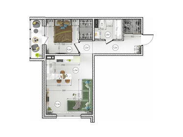 46,8 м², 2-комнатная квартира 4 050 000 ₽ - изображение 82