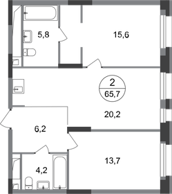 66,3 м², 2-комнатная квартира 14 200 000 ₽ - изображение 129