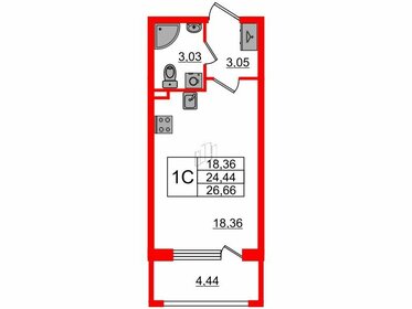 24,8 м², квартира-студия 4 700 125 ₽ - изображение 36