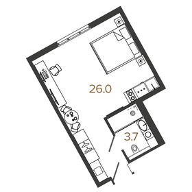 33,1 м², апартаменты-студия 9 490 000 ₽ - изображение 104