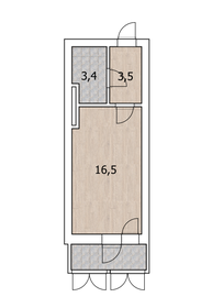 Квартира 24,5 м², студия - изображение 1