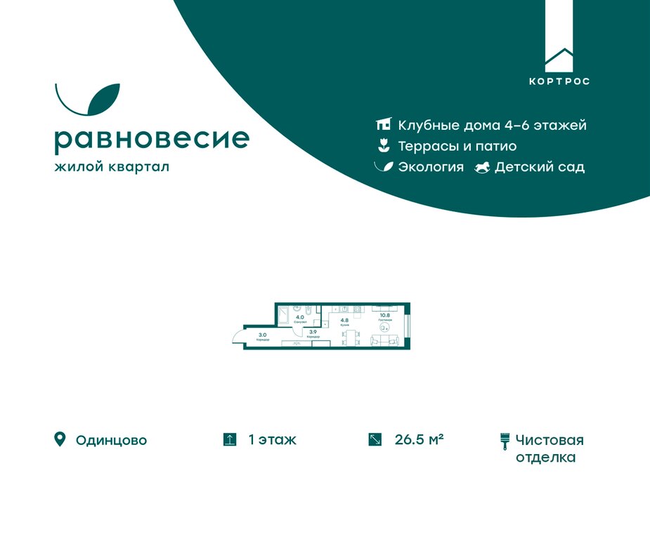 Варианты планировок ЖК «Равновесие» - планировка 1